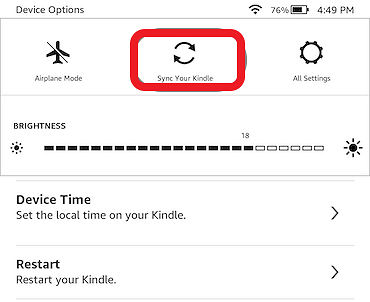 Sync your kindle